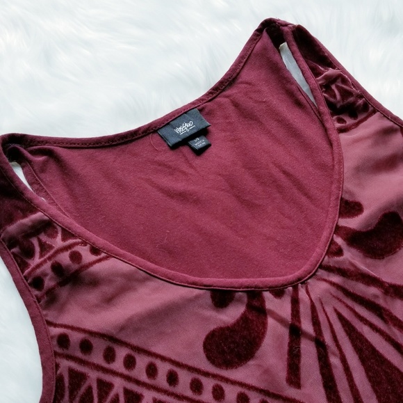 Mossimo | Burgundy Velvet Tank - Picture 2 of 4